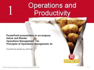 1 Operations and Productivity Power Point presentation to