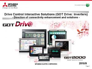 Drive Control Interactive Solutions GOT Drive Inverters Direction
