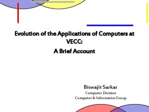Evolution of the Applications of Computers at VECC