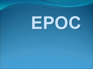 EPOC DEFINICIN Enfermedad Obstructiva crnica no reversible caracterizada