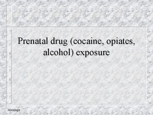 Prenatal drug cocaine opiates alcohol exposure Messinger Questions