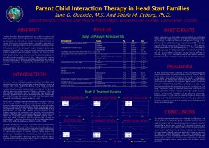 Parent Child Interaction Therapy in Head Start Families