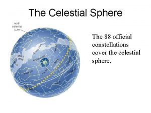 The Celestial Sphere The 88 official constellations cover