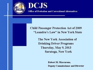 DCJS Office of Probation and Correctional Alternatives Child