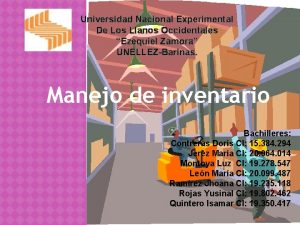 Universidad Nacional Experimental De Los Llanos Occidentales Ezequiel