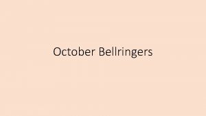 October Bellringers Disney cartoons are known for having