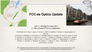 FCCee Optics Update April 11 2018 FCC Week