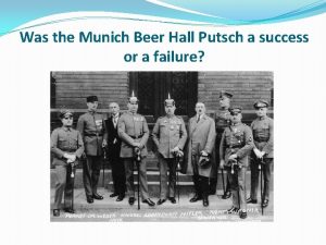 What was the impact of the beer hall putsch?