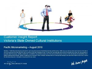 Customer Insight Report Victorias State Owned Cultural Institutions