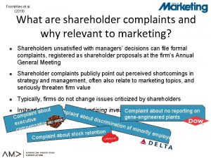 From Wies et al 2019 What are shareholder