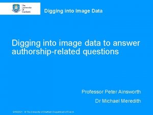 Digging into Image Data Digging into image data
