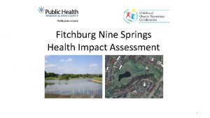 Fitchburg Nine Springs Health Impact Assessment 1 Health
