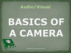 AudioVisual BASICS OF A CAMERA PROPERTY OF PIMA