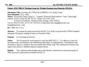 Dec 2006 doc IEEE 802 15 06 0521