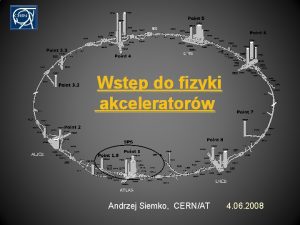 Wstp do fizyki akceleratorw Andrzej Siemko CERNAT 4