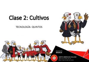 Clase 2 Cultivos TECNOLOGA QUINTOS CULTIVOS OBJETIVO CONOCER