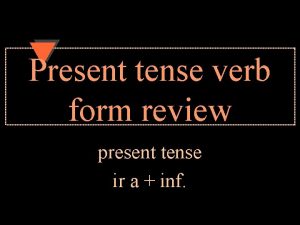 Present tense verb form review present tense ir