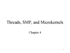 Threads SMP and Microkernels Chapter 4 1 2