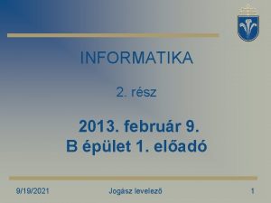 INFORMATIKA 2 rsz 2013 februr 9 B plet
