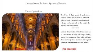 NotreDame de Paris 850 ans dhistoire Une nef