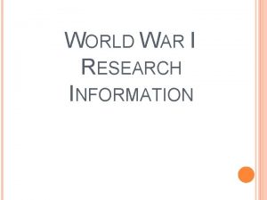 WORLD WAR I RESEARCH INFORMATION ARCHDUKE FRANZ FERDINAND