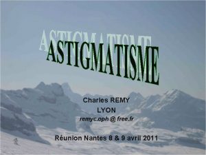 Charles REMY LYON remyc oph free fr Runion