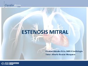 ESTENOSIS MITRAL Elizabet Mndez Eirn MIR II Cardiologa