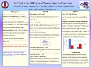 The Effect of Sexist Humor on Womens Cognitive