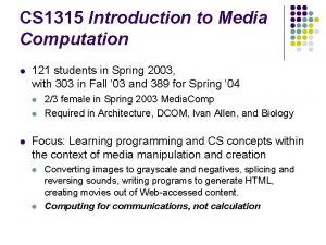 CS 1315 Introduction to Media Computation l 121