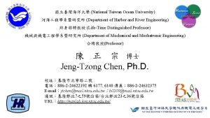 National Taiwan Ocean University Department of Harbor and