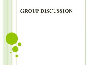 Effective group discussion