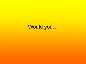 Would you End world hunger if you could