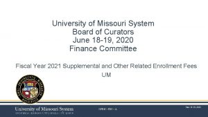 University of Missouri System Board of Curators June