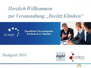 Europische Personalagentur Roedenbeck Schneider Herzlich Willkommen zur Veranstaltung