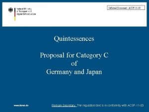 Informal Document ACSF11 10 Quintessences Proposal for Category