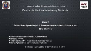 Universidad Autnoma de Nuevo Len Facultad de Medicina