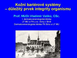 Kon barirov systmy dleit prvek integrity organismu Prof