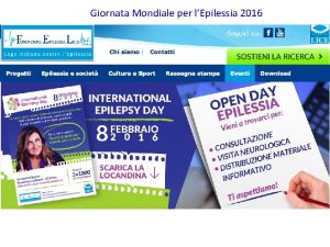 Giornata Mondiale per lEpilessia 2016 Giornata Mondiale 2016