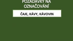 POADAVKY NA OZNAOVN AJE KVY KVOVIN AJ SOUVISEJC