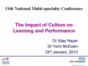 11 th National Multispecialty Conference The Impact of