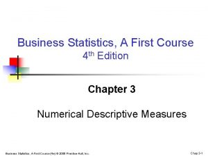 Business Statistics A First Course 4 th Edition