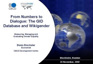 From Numbers to Dialogue The GID Database and