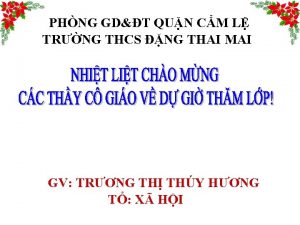 PHNG GDT QUN CM L TRNG THCS NG