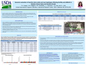 Genomic evaluation of Ayrshire dairy cattle and new