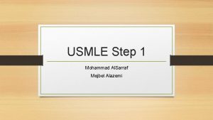 USMLE Step 1 Mohammad Al Sarraf Mejbel Alazemi