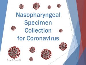 Nasopharyngeal Specimen Collection for Coronavirus Introduction Why nasopharyngeal