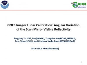 GOES Imager Lunar Calibration Angular Variation of the