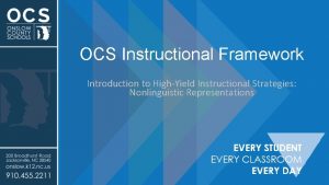 OCS Instructional Framework Introduction to HighYield Instructional Strategies