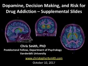 Dopamine Decision Making and Risk for Drug Addiction