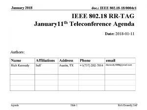 January 2018 doc IEEE 802 18 180004 r
